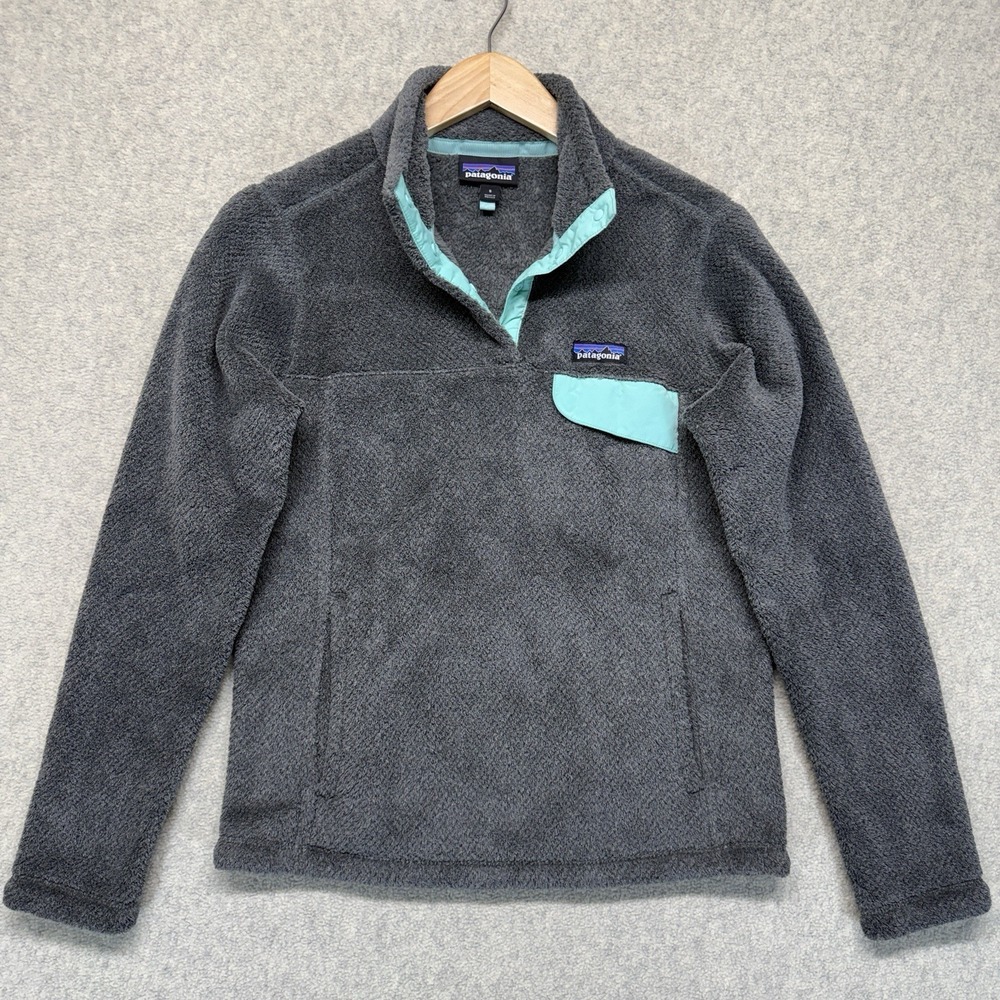 Patagonia Snap-T Pullover Fleece Jacket Gray Mint Women's Small